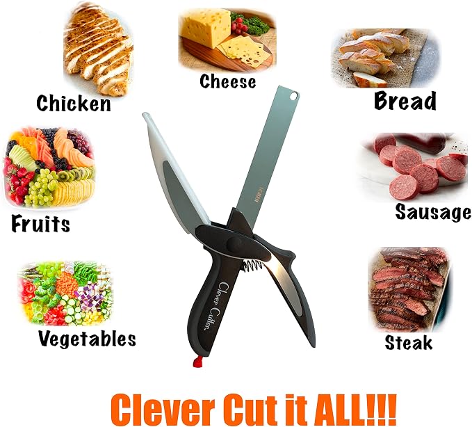 2-in-1 Clever Cutter - Kitchen Knife & Cutting Board
